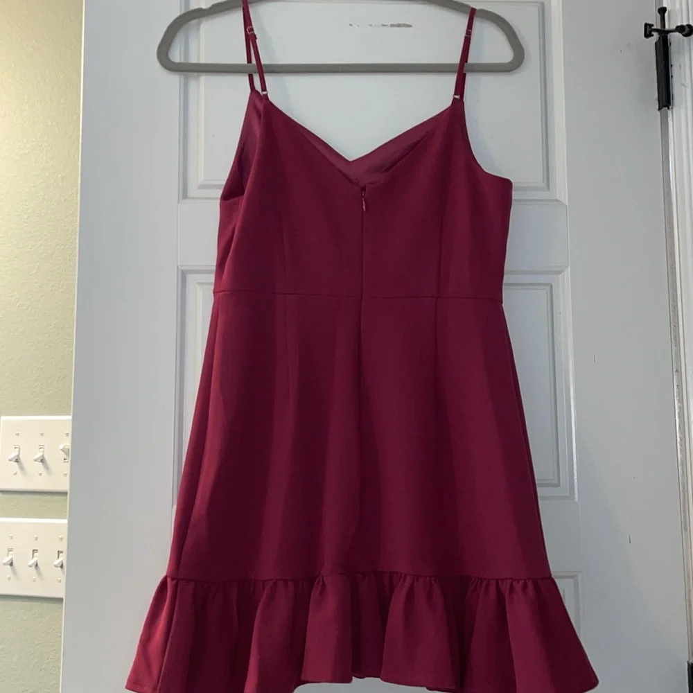 Berry Ruffle Bottom Dress - Picture 3 of 4